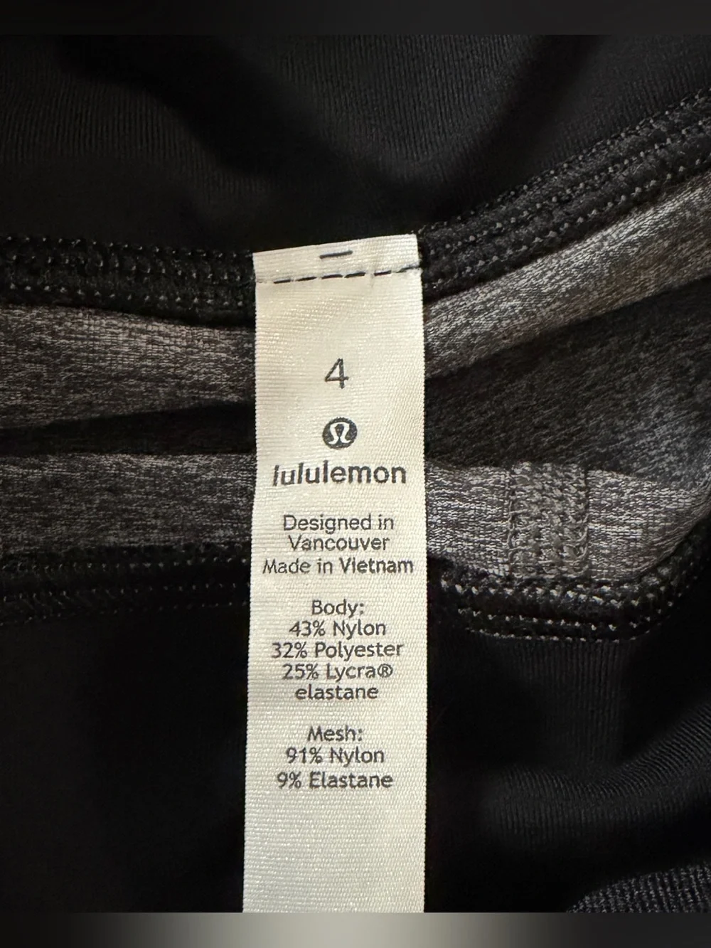 lululemon Black and Gray Performance Capri length Leggings